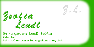 zsofia lendl business card